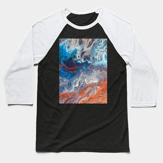 Fluid acrylic painting Baseball T-Shirt by baksuart